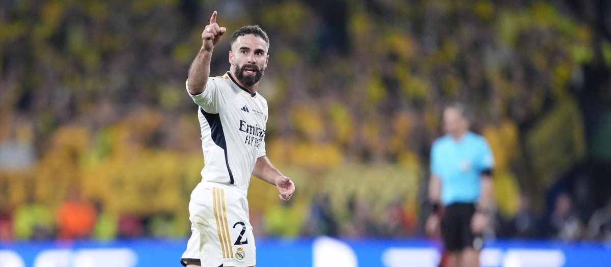 Dani Carvajal, en la final de la Champions 2024