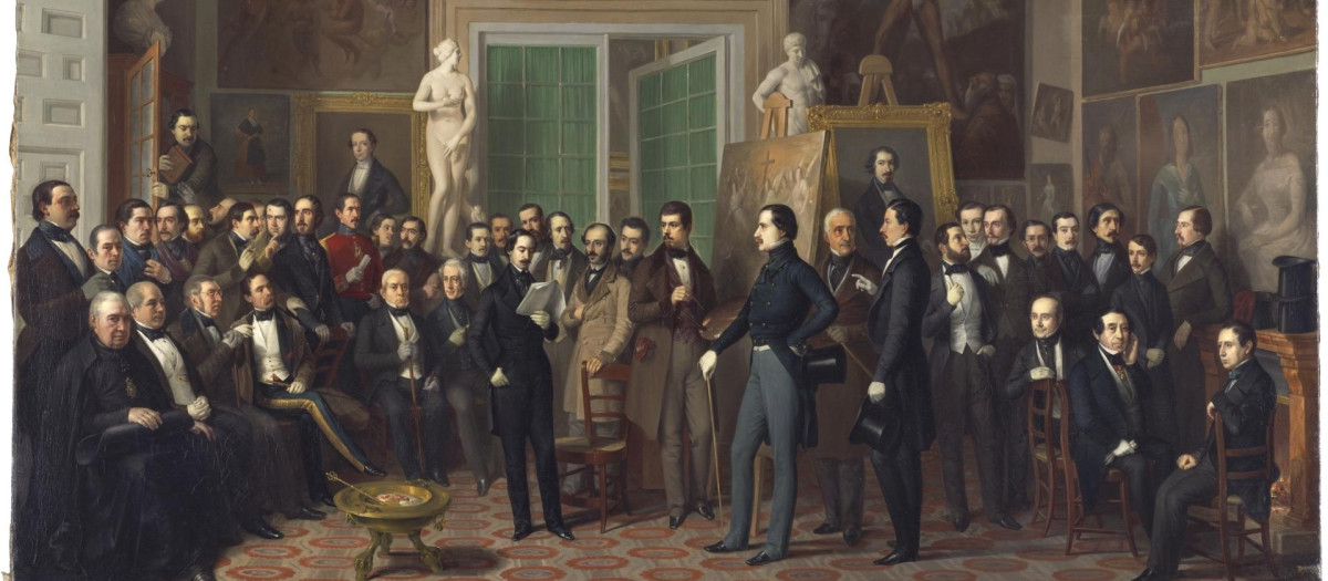Cuadro de 'Los poetas contemporáneos', entre ellos, Espronceda