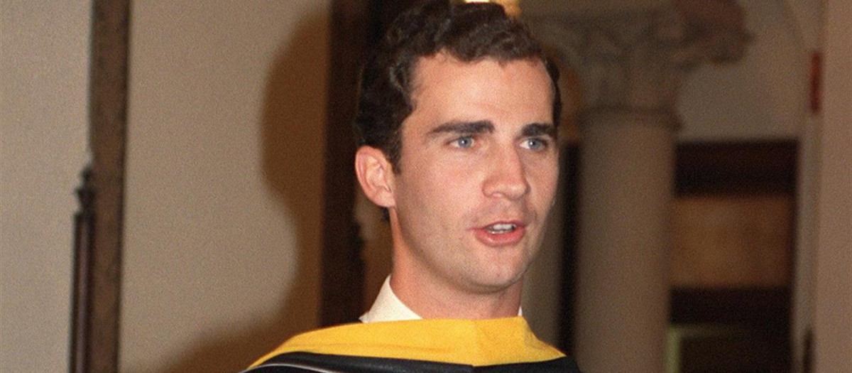 Don Felipe, en su graduación en la Universidad de Georgetown