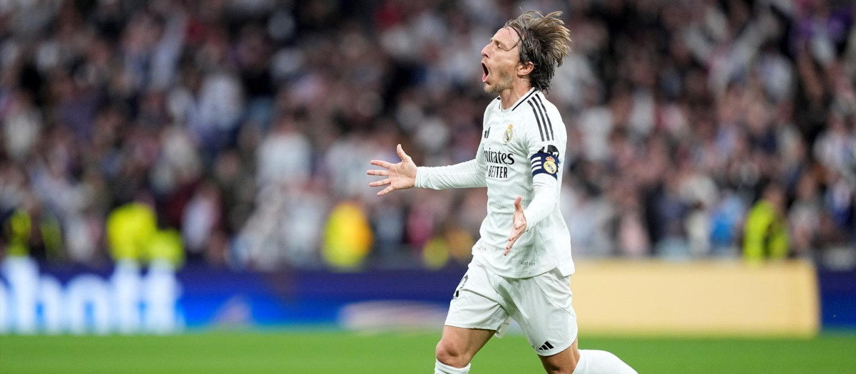 Luka Modric, en un partido con el Real Madrid esta temporada