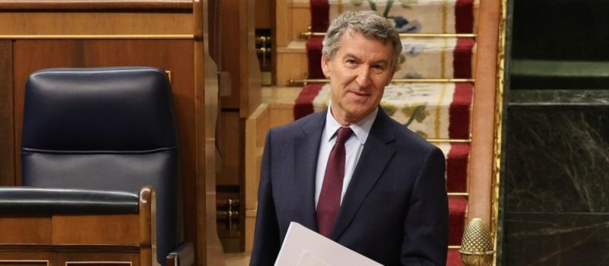 El presidente del PP, Alberto Núñez Feijóo