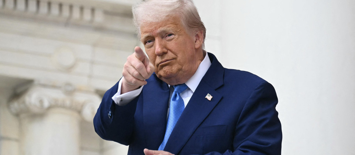 El presidente de Estados Unidos, Donald Trump, en Arlington, Virginia