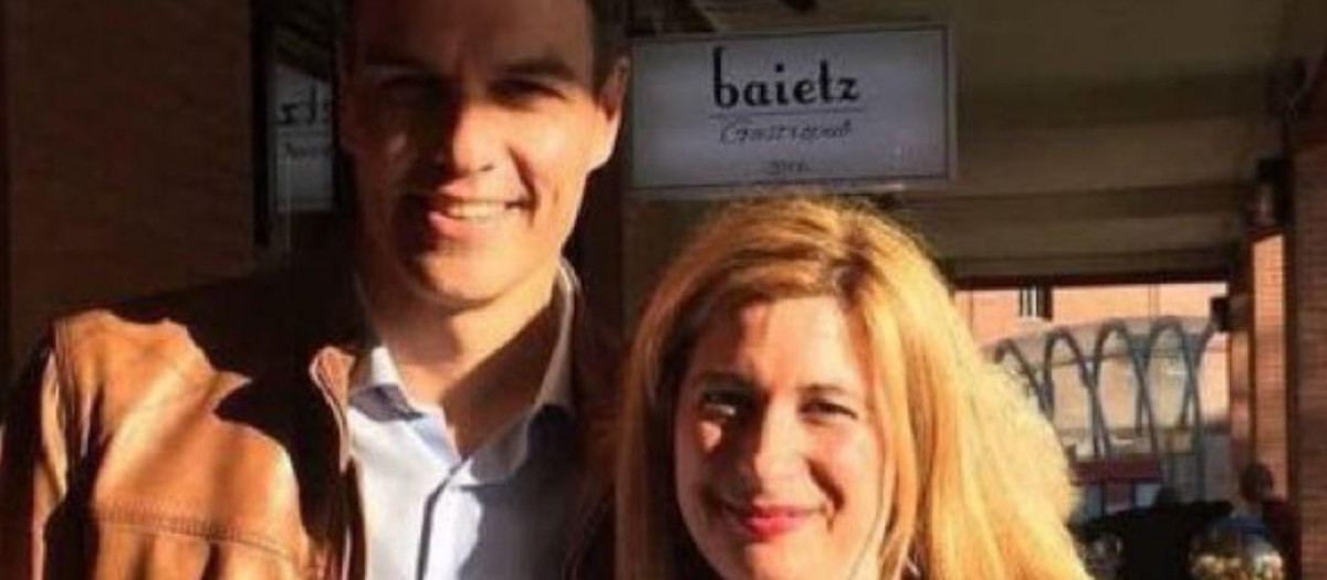 Leire Díez con Pedro Sánchez