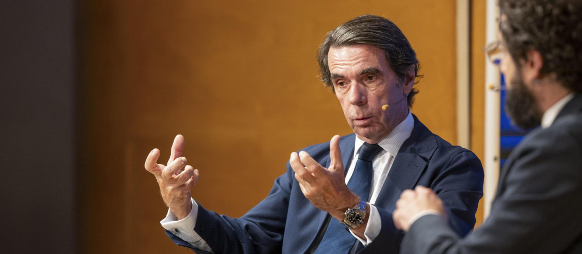 El expresidente del Gobierno y presidente de FAES, José María Aznar