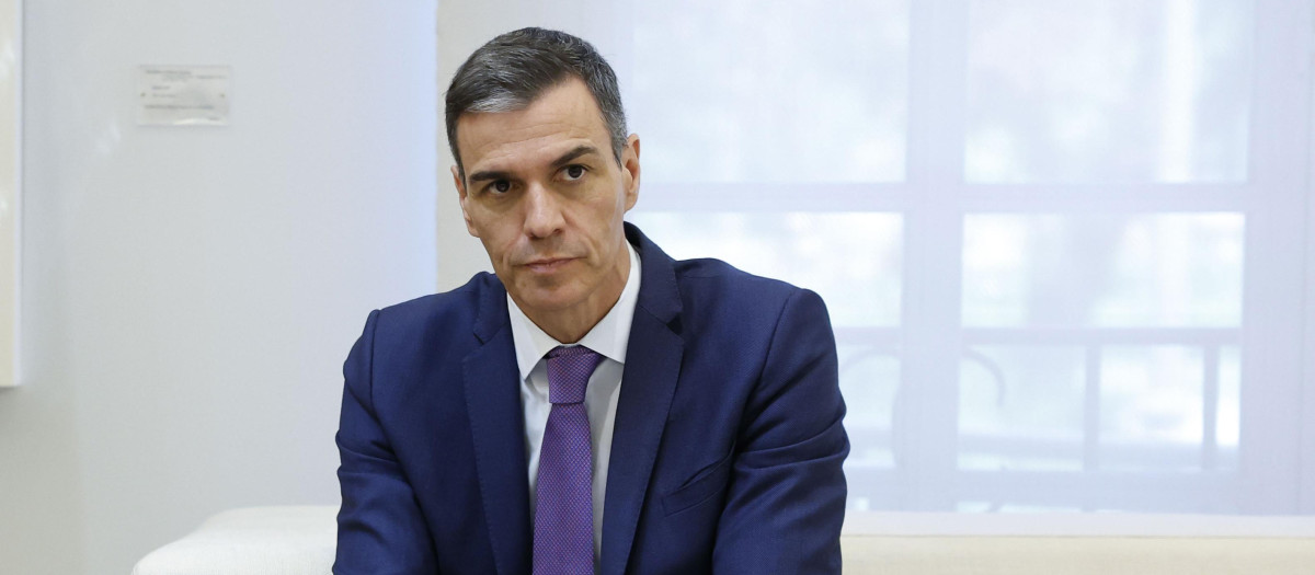 Pedro Sánchez, este jueves en la Moncloa