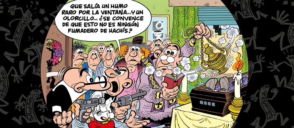 Cubierto de 'Hachís...¡Salud!', nuevo álbum de Mortadelo y Filemón

REMITIDA / HANDOUT por BRUGUERA
Fotografía remitida a medios de comunicación exclusivamente para ilustrar la noticia a la que hace referencia la imagen, y citando la procedencia de la imagen en la firma
02/6/2025