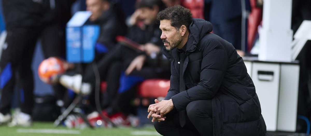 Diego Pablo Simeone, en un partido de esta temporada