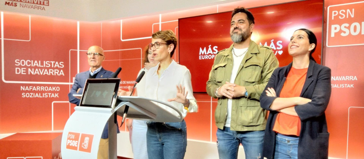 La presidenta del Gobierno de Navarra y secretaria general del PSN, María Chivite, en la noche de las elecciones europeas.
EUROPA PRESS
10/6/2024