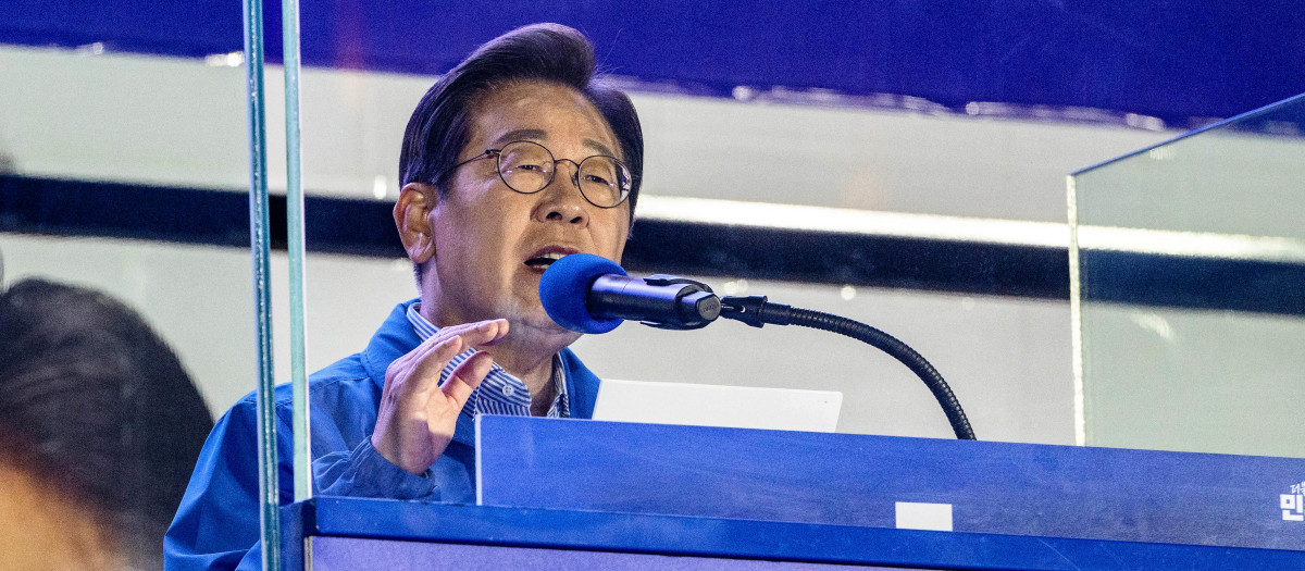 Lee Jae-myung, candidato presidencial del Partido Democrático (DP) de Corea del Sur