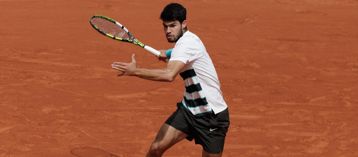 Carlos Alcaraz, en Roland Garros 2025