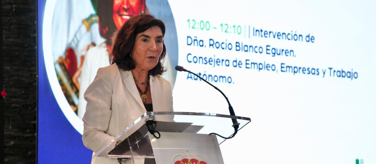 Rocío Blanco, durante su intervención en Fuente Palmera (Córdoba) donde se celebra 'EnRural'