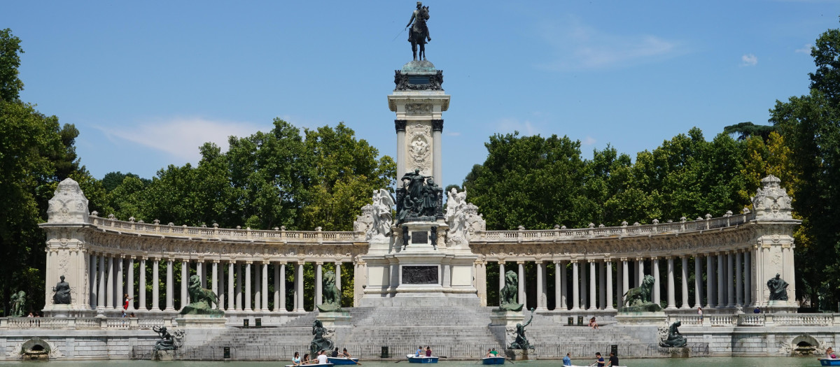 Estanque del Parque del Retiro en Madrid.