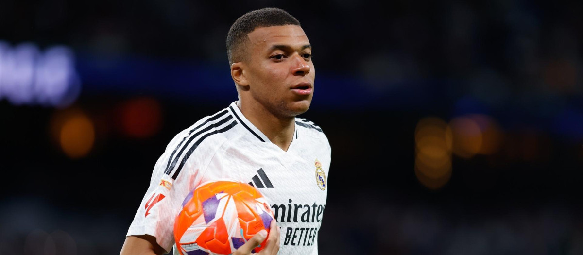 Kylian Mbappé, en un partido con el Real Madrid