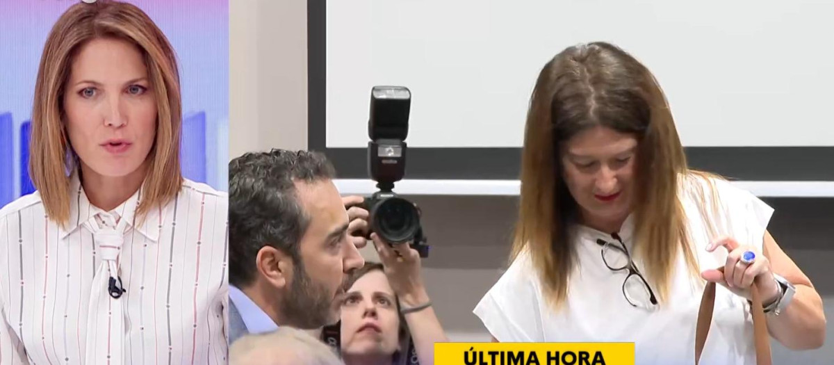 Silvia Intxaurrondo ha comentado en La Hora de La 1 la presencia de Aldama en la rueda de prensa de Leire Díez