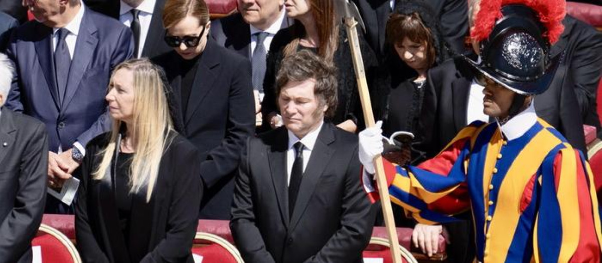Milei participó en el funeral por el Papa Francisco