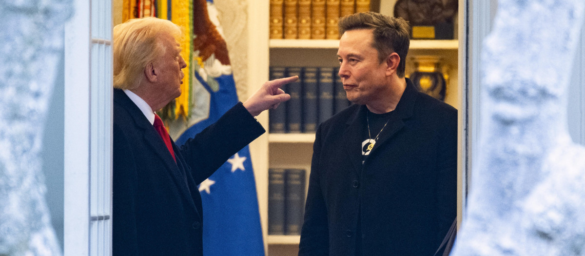 El presidente de Estados Unidos, Donald Trump, y el magnate tecnológico, Elon Musk, en la Casa Blanca