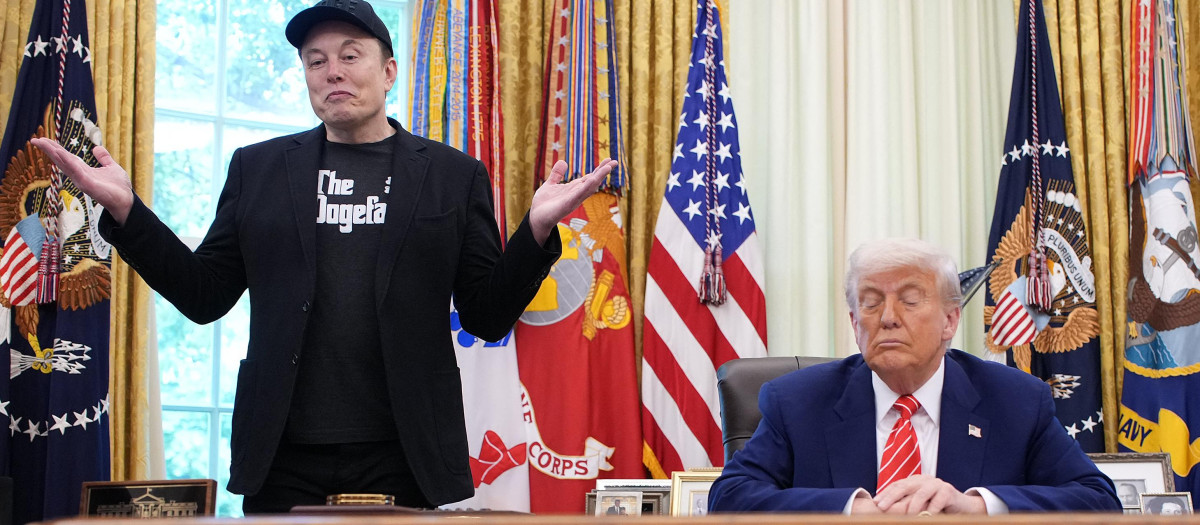 Elon Musk y Donald Trump en el Despacho Oval de la Casa Blanca
