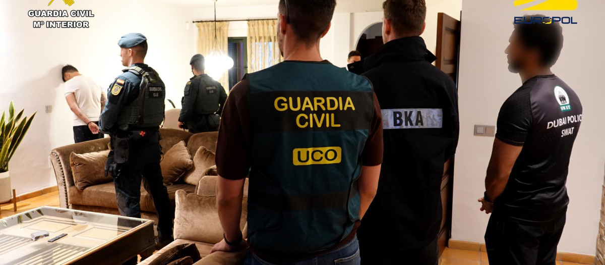 Imagen de una operación de la UCO contra los clanes balcánicos llevada a cabo en junio de 2024