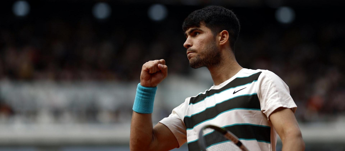 Carlos Alcaraz, en la final de Roland Garros