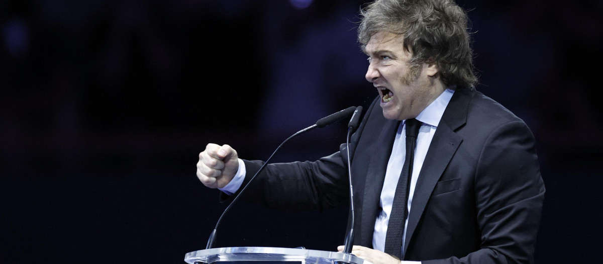 Javier Milei, presidente de Argentina, durante su discurso en el Madrid Economic Forum