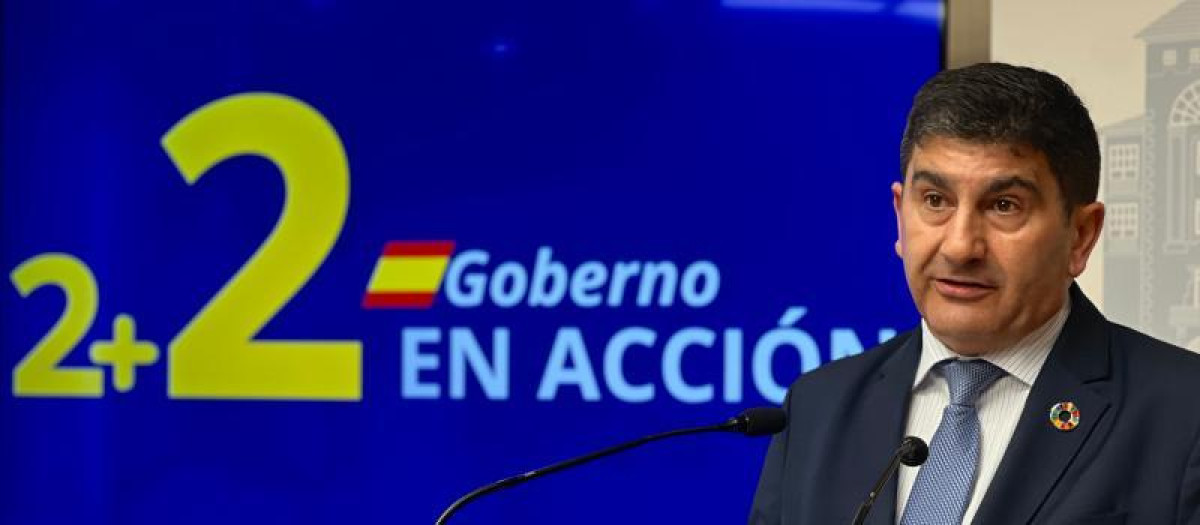 Pedro Blanco durante la rueda de prensa en la Delegación del Gobierno
