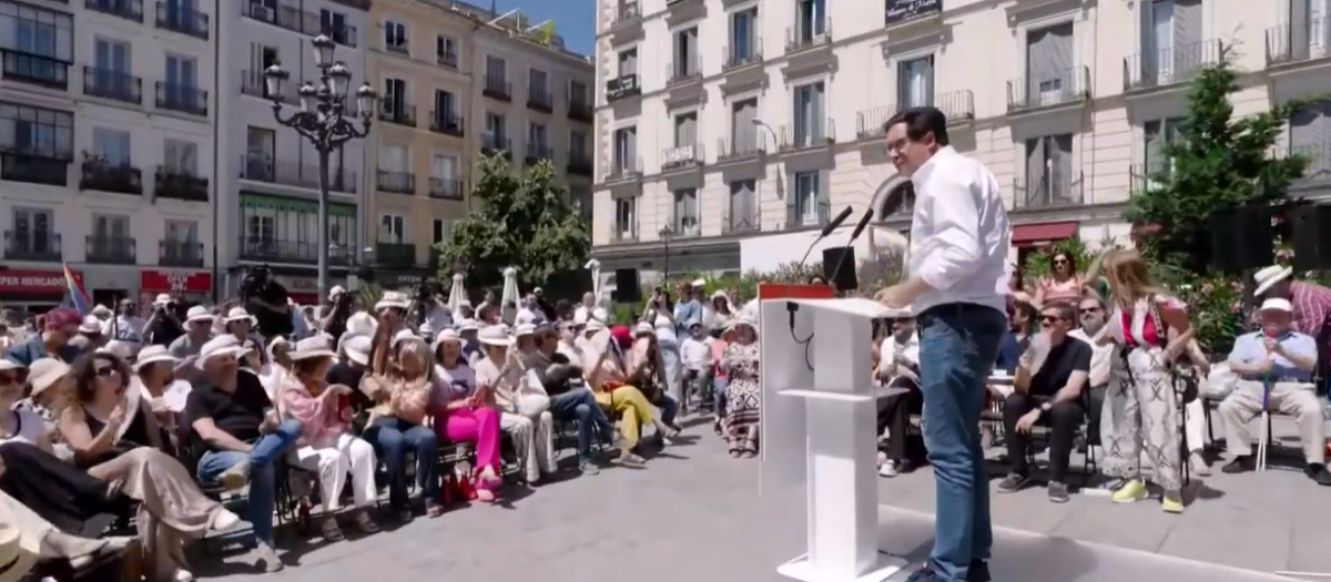 El secretario general del PSOE de Madrid, Óscar López