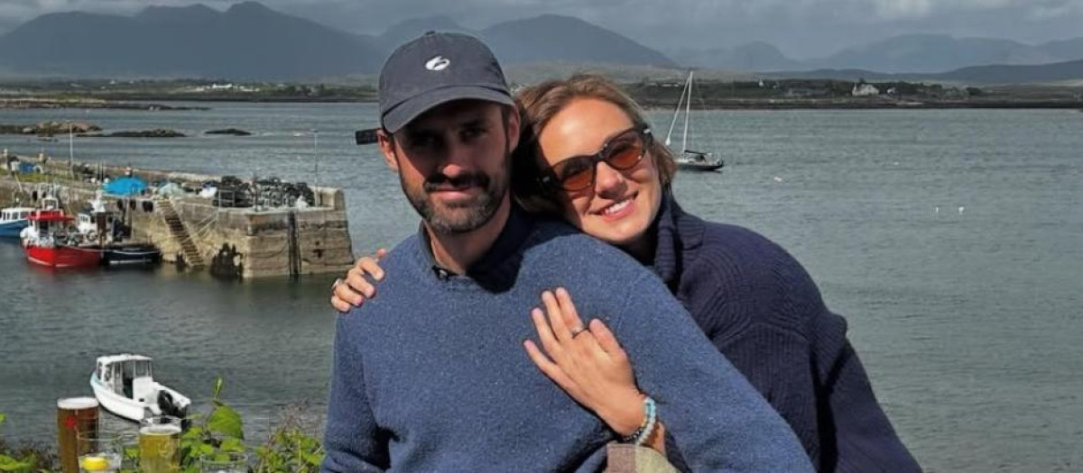 Lady Marina Windsor, con su prometido, Nico Macauley