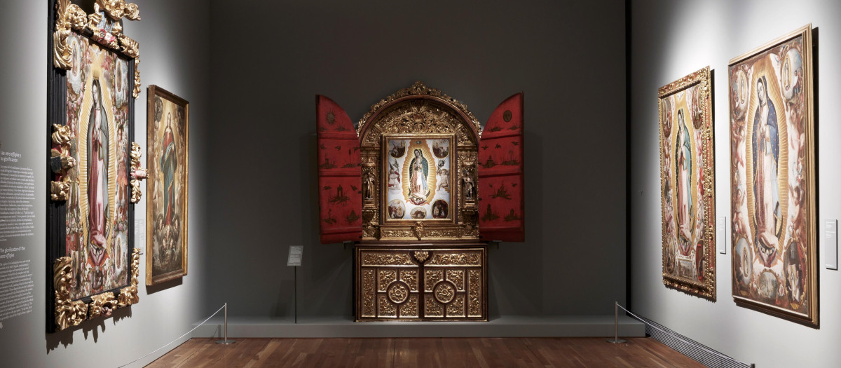Imagen de una de las salas de la exposición sobre la Virgen de Guadalupe en el Museo del Prado