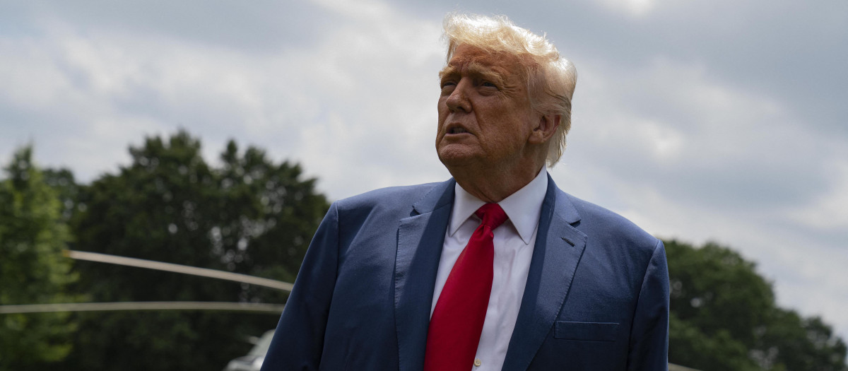 El presidente de Estados Unidos, Donald Trump, a su llegada a Washington