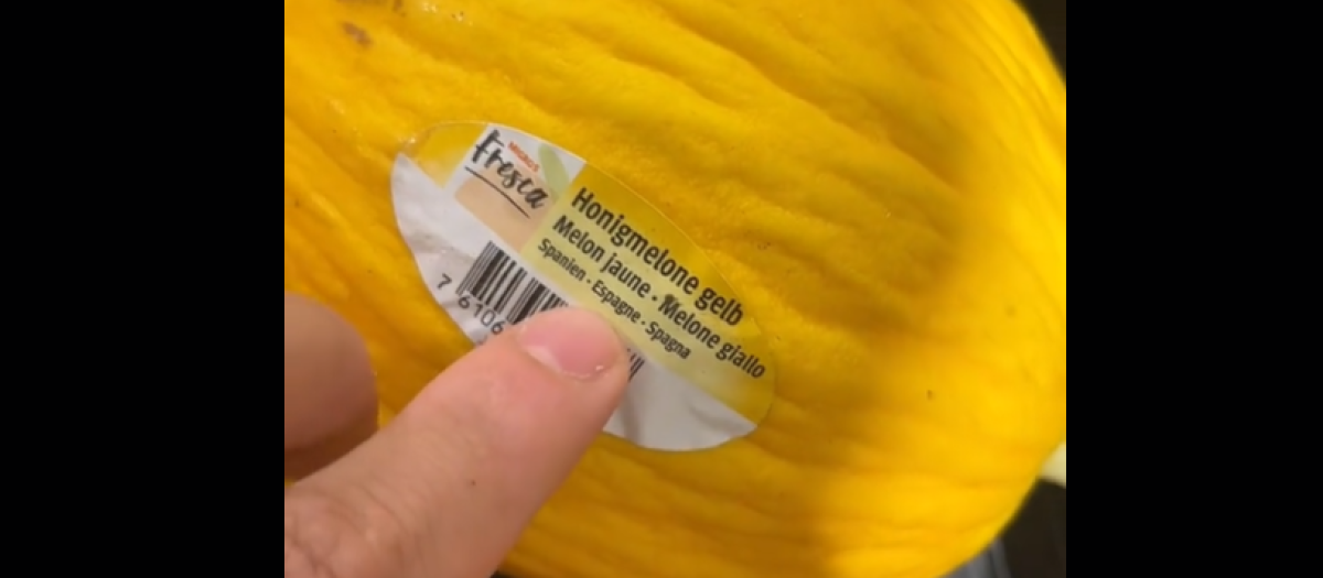 Melón español en un supermercado de Suiza