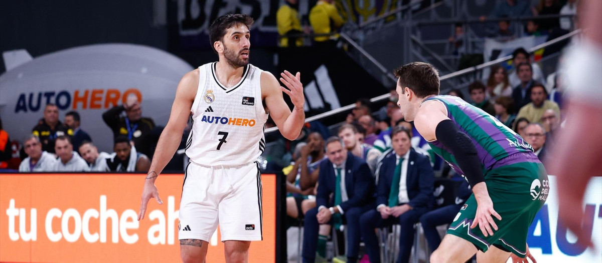 Facundo Campazzo, durante un Real Madrid - Unicaja de esta temporada
