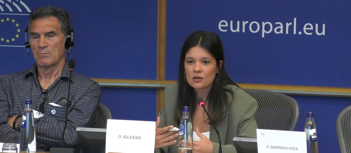 La ponente, e hija del etarra 'Gadafi', en el Parlamento Europeo