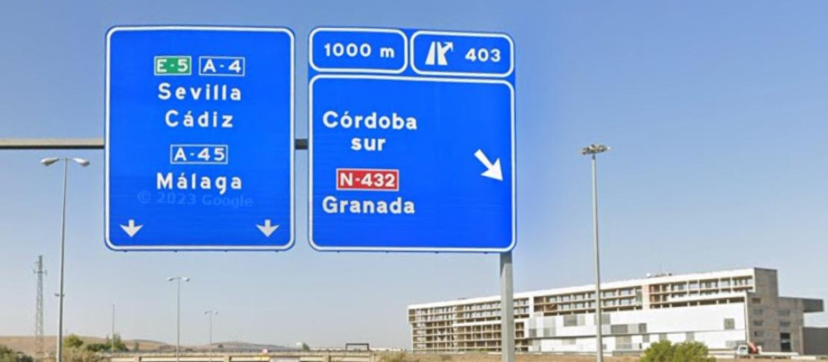 Autovía del Sur a su paso por Córdoba