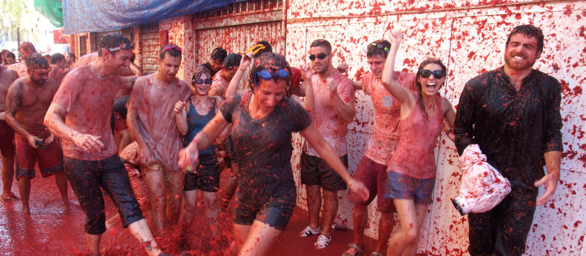 La Tomatina de Buñol.