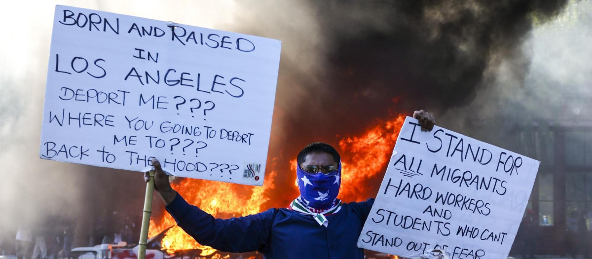 Imagen de las protestas en Los Ángeles