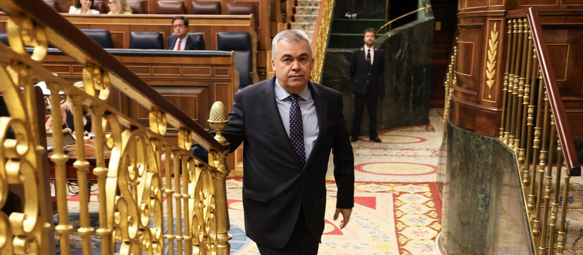 Santos Cerdán, en el Congreso de los Diputados el pasado 28 de mayo de 2025