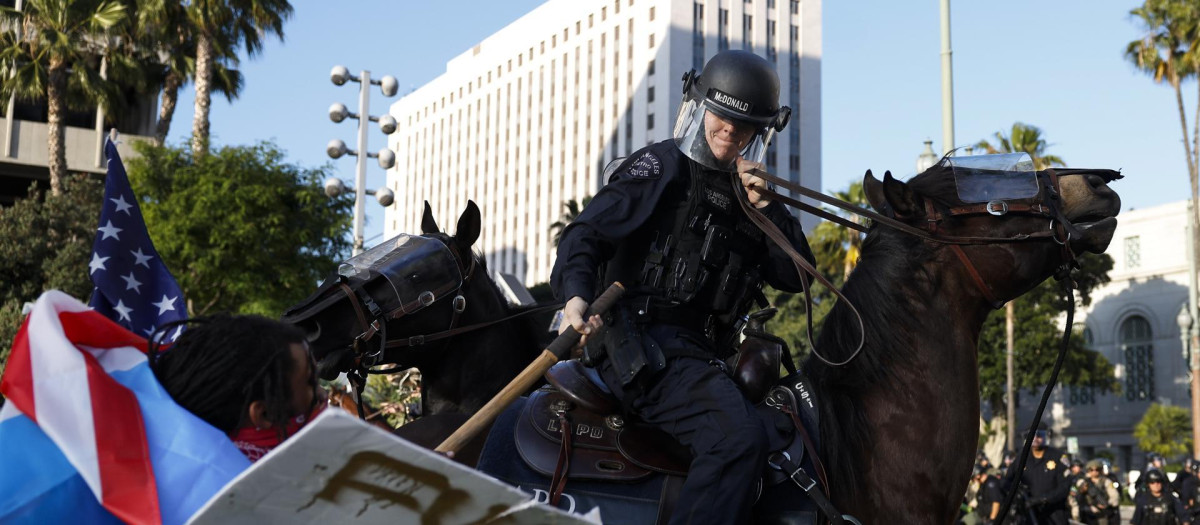 Imagen de las protestas en Los Ángeles