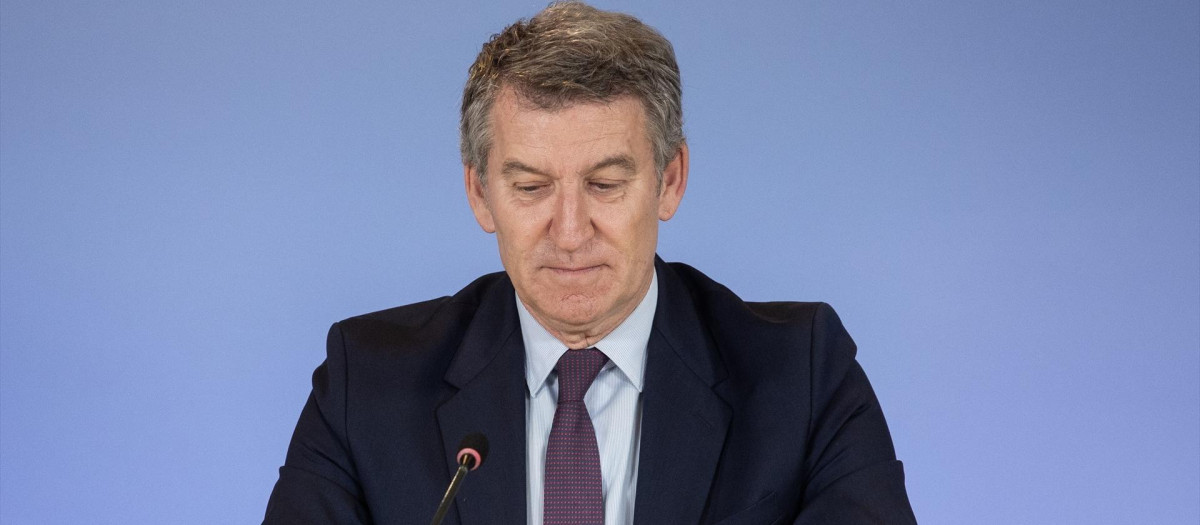 El presidente del Partido Popular, Alberto Núñez Feijóo