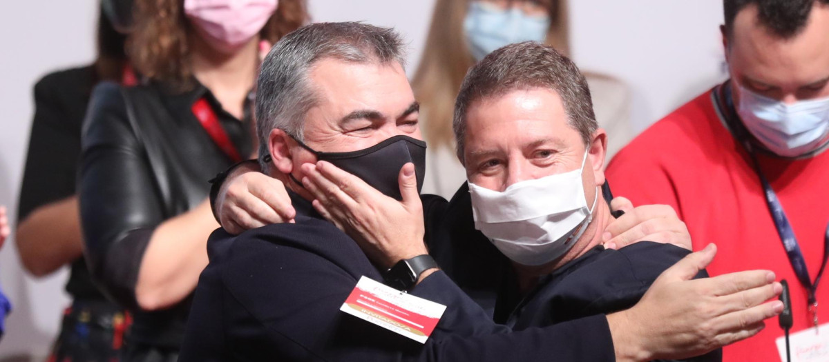 Santos Cerdán y García-Page en 2021