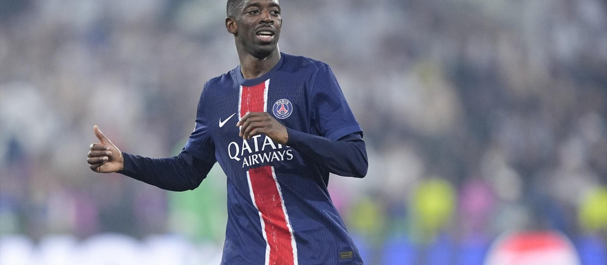 Ousmane Dembélé en la Final de la Champions League