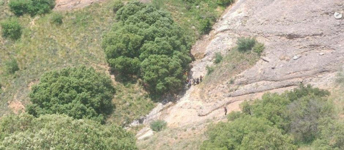 Lugar donde ha muerto una escaladora. en la provincia de Burgos