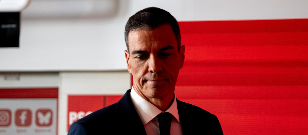 Pedro Sánchez a su llegada a una rueda de prensa del pasado 12 de junio