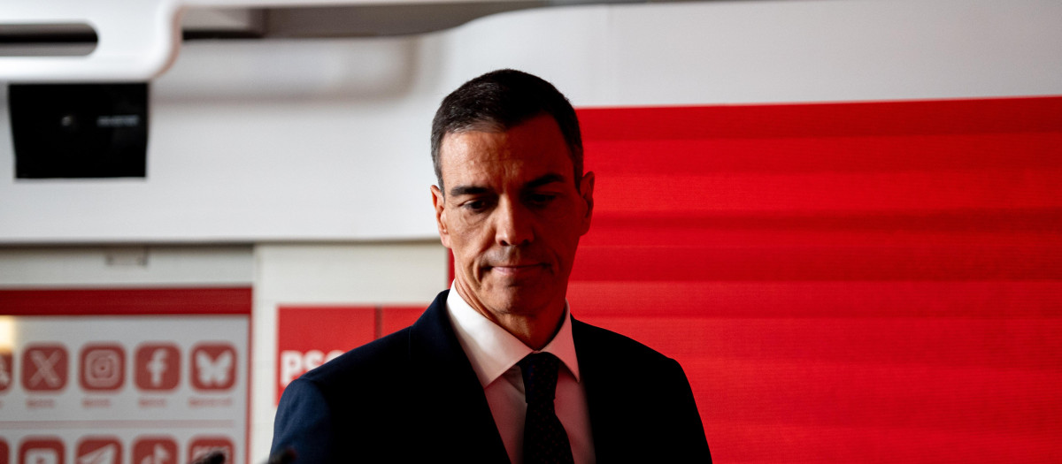 Pedro Sánchez a su llegada a una rueda de prensa del pasado 12 de junio