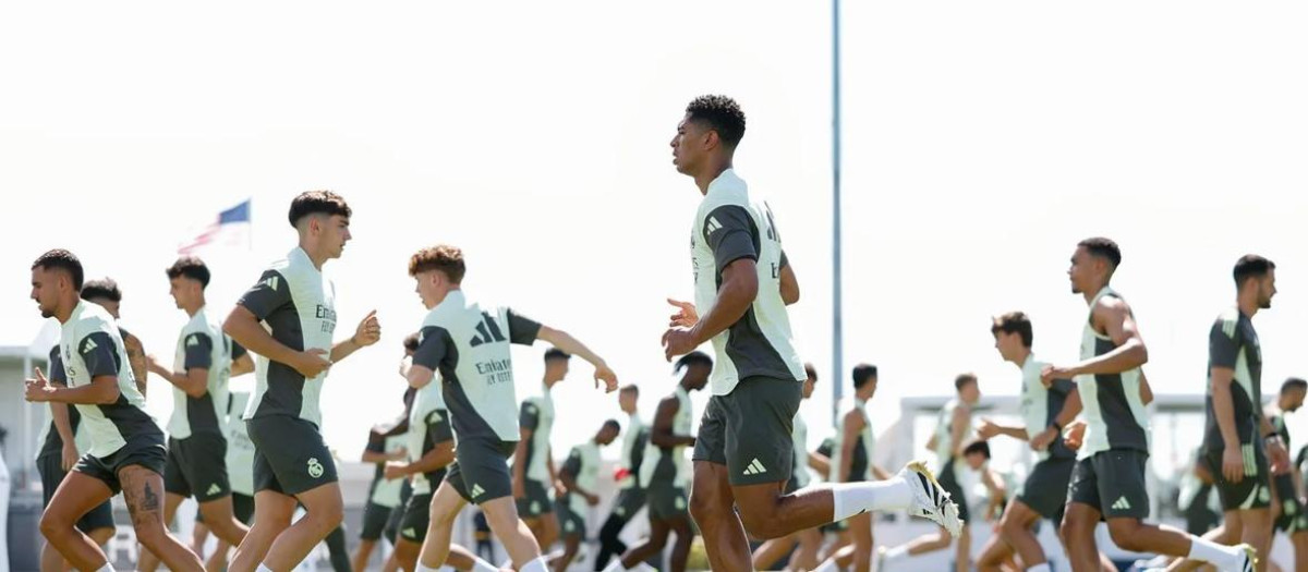 Imagen del primer entrenamiento del Real Madrid en Miami