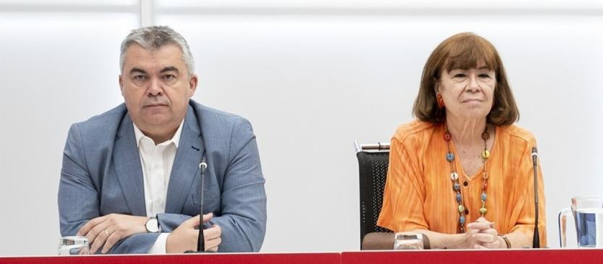 Santos Cerdán y Cristina Narbona