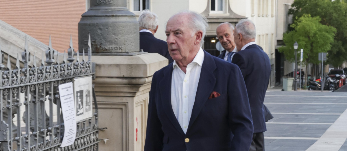 Former politician Rodrigo Rato during funeral of Juan Miguel Villar Mir in Madrid on Thursday, 26 September 2024.