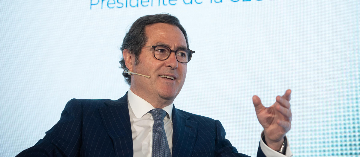 El presidente de la CEOE, Antonio Garamendi