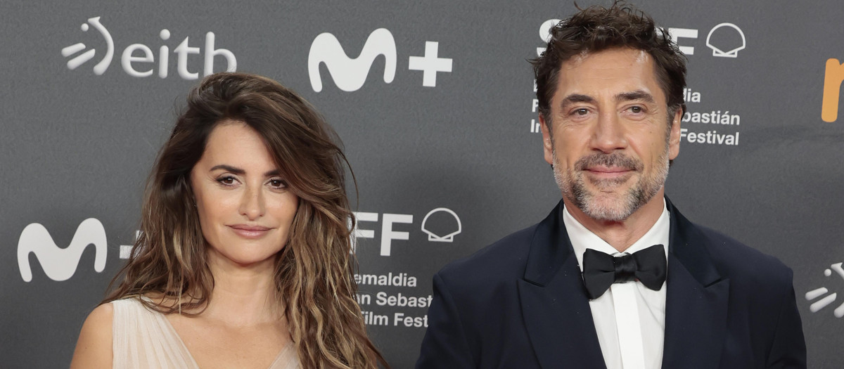 Penélope Cruz y Javier Bardem, durante el festival de cine de San Sebastián