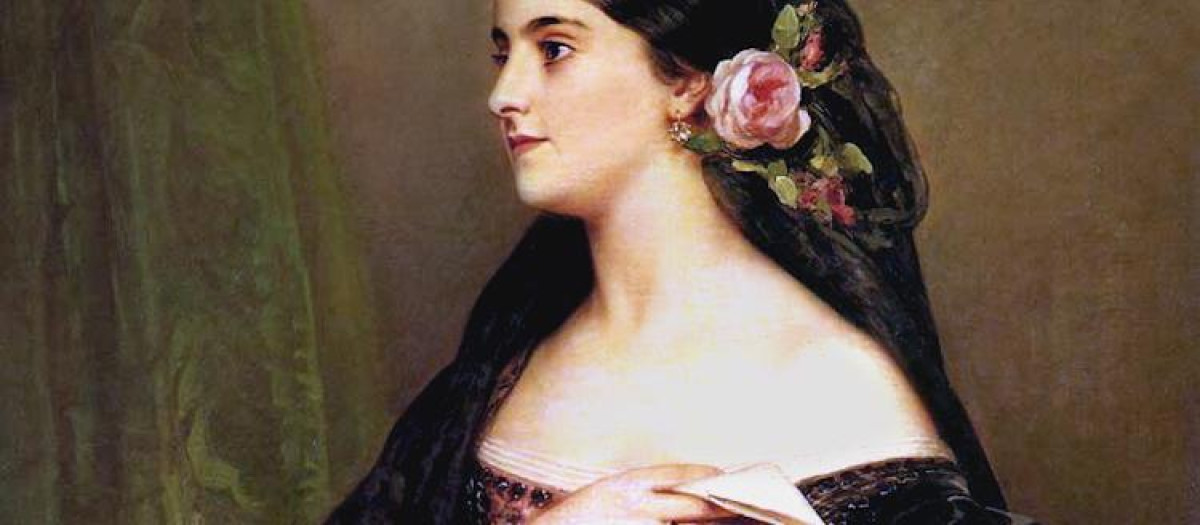 Retrato de Adelina Patti. Obra de Franz Winterhalter (1862)
