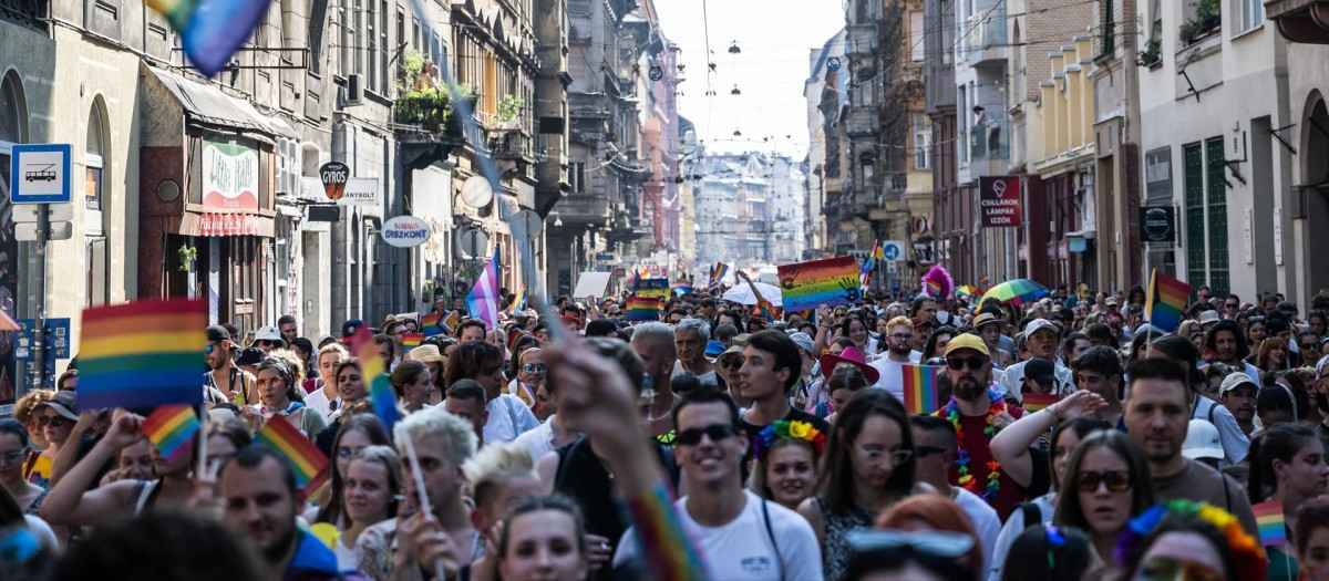 Manifestación del Orgullo LGTBI en Budapest